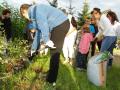 Maluchy sadz� krzewy w Cybulicach (fot. Agata Bakierska)